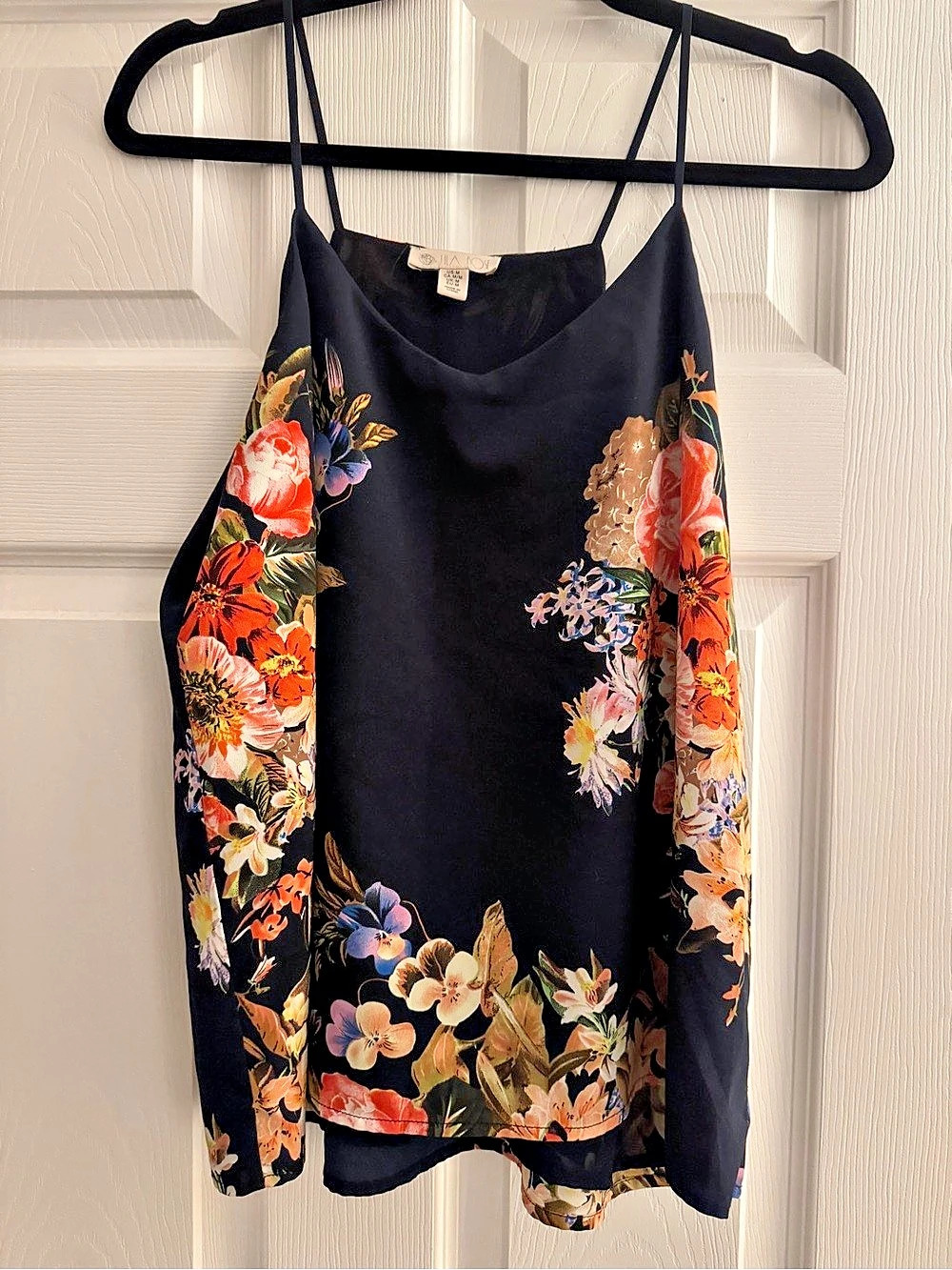 Lila Rose15 Floral Camisole in Black & Multicolor Size Medium
